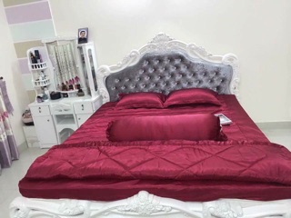 Bộ Chăn Drap Gối Phi lụa Thái tuấn