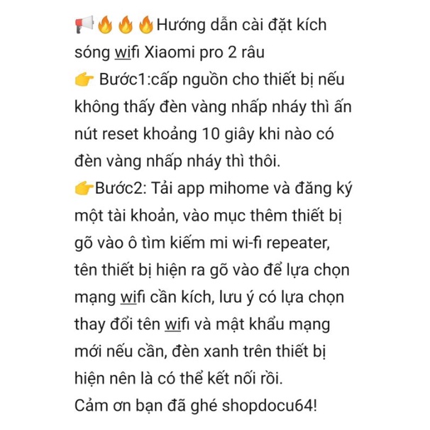 Kích sóng wifi Xiaomi Pro v3 cũ còn dùng tốt