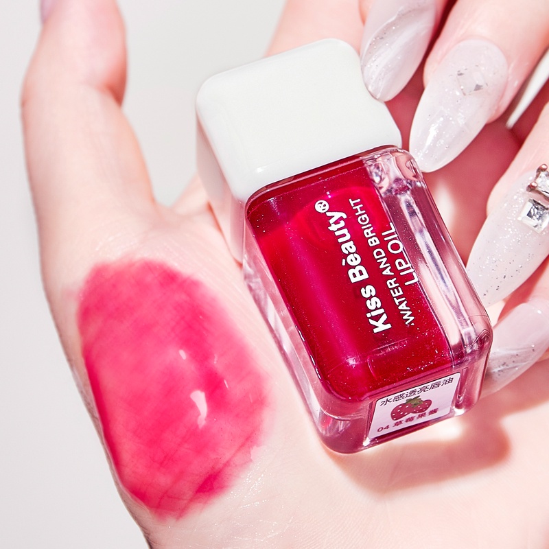 Son bóng Kiss Beauty dưỡng ẩm kết cấu màu trong suốt lấp lánh