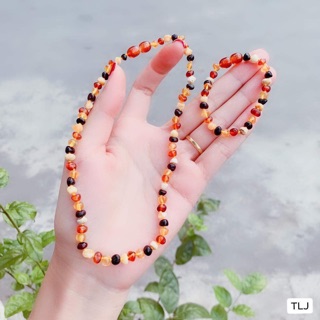 Bộ vòng đá hổ phách tự nhiên