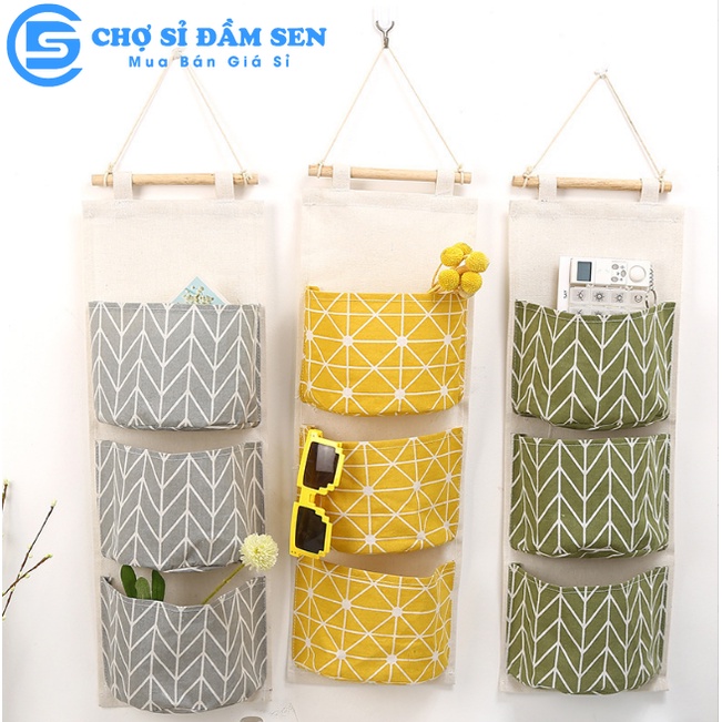 Túi vải treo tường chia ngăn ngăn lưu giữ vật dụng gọn gàng và tiết kiệm không gian G103-TuiVai
