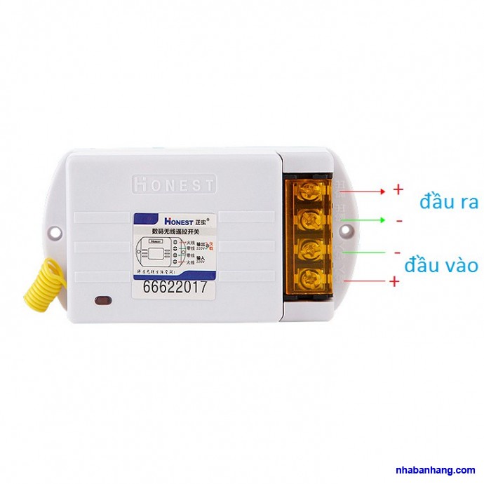 Công tắc điều khiển từ xa Honest HT-6220ZRD 1000m công suất lớn 30A