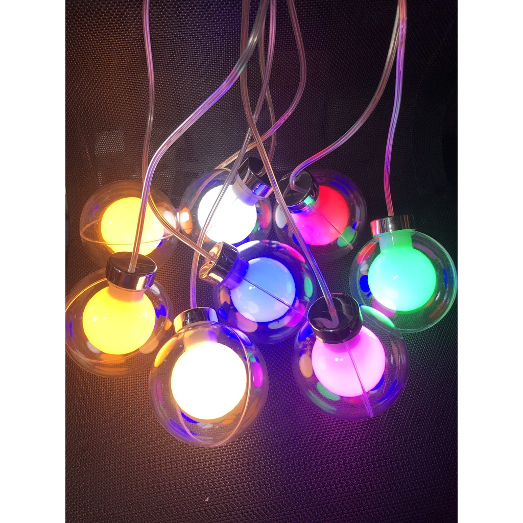 Dây đèn banh 2 lớp nhiều màu thả treo trang trí nhà cửa, quán tiệm, các buổi tiệc...lễ, tết, noel
