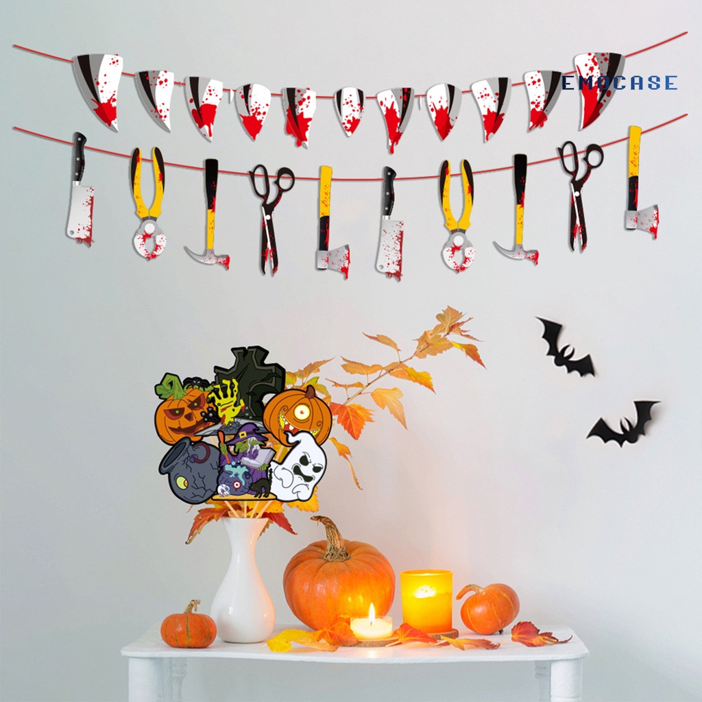 1 Set Giấy Trang Trí Halloween Kinh Dị Nhiều Màu Sắc