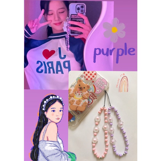 Dây treo điện thoại móc treo điện thoại phone chain phone strap móc dây handmade cheap moment Jisoo Blackpink