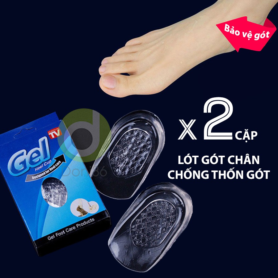 2 bộ lót giày chống thốn gót chân dùng mang giày búp bê, giày tây công sở êm chân PK41_2