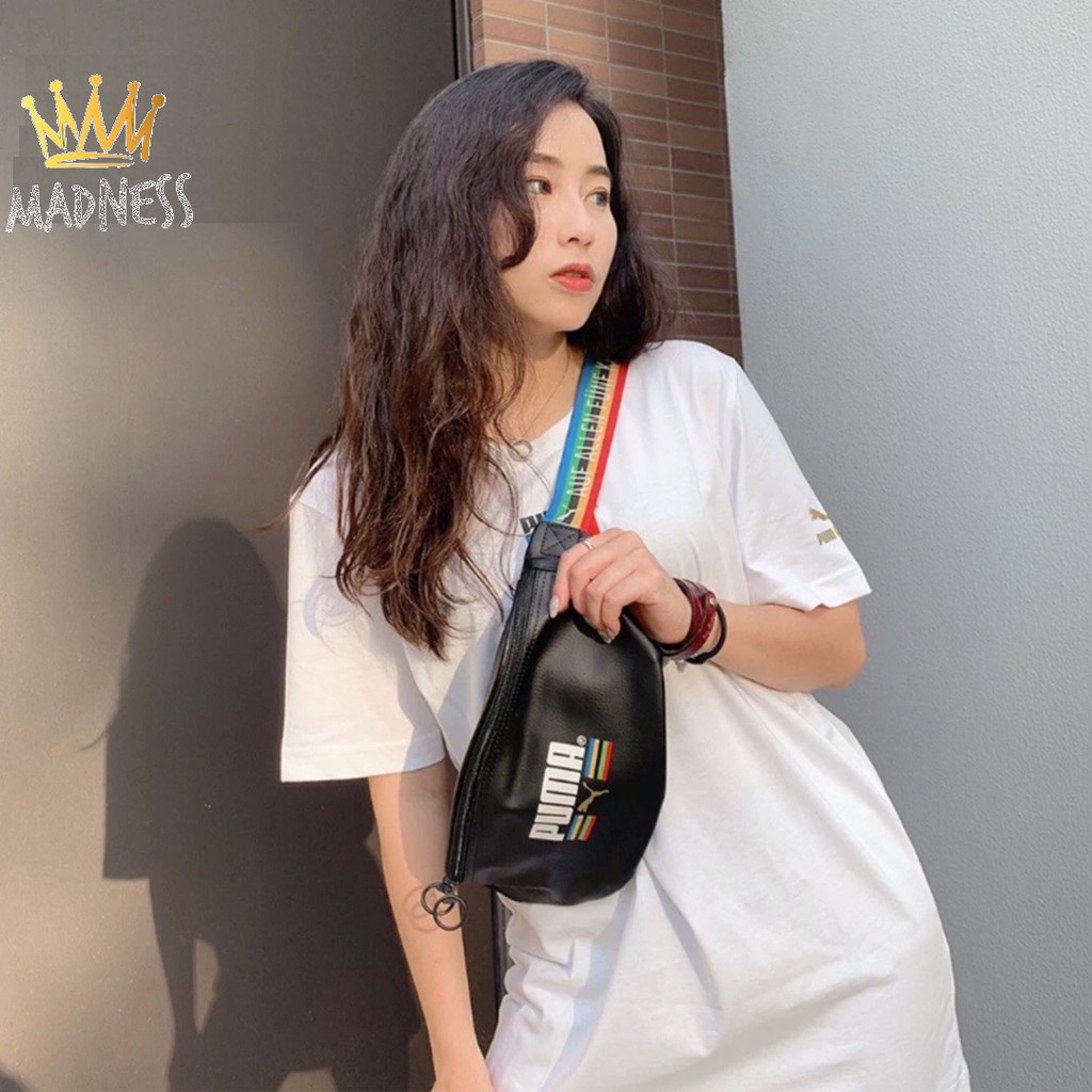 Túi da Đeo Chéo Puma nam nữ thể thao năng động hai màu đen, trắng- Madness Studio