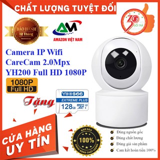 [Tặng thẻ nhớ 128GB] Camera IP Wifi CareCam 2.0Mpx YH200 Full HD 1920x1080P màu trắng xoay theo chuyển động