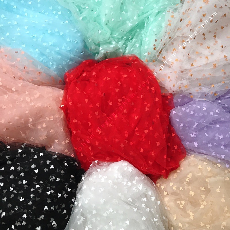 🦄VẢI LƯỚI HOẠ TIẾT MICKEY CUTE🦄