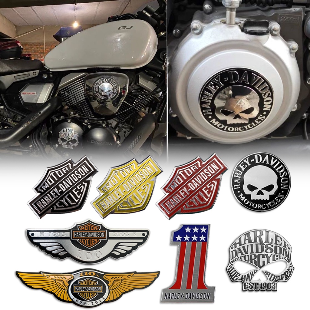 Miếng dán decal bằng nhôm cho trang trí xe máy Harley-Davidson