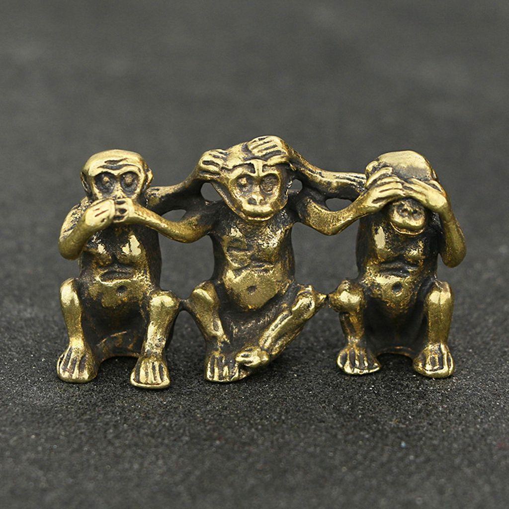 1 Tượng Khỉ Bằng Đồng Trang Trí Nhà Cửa