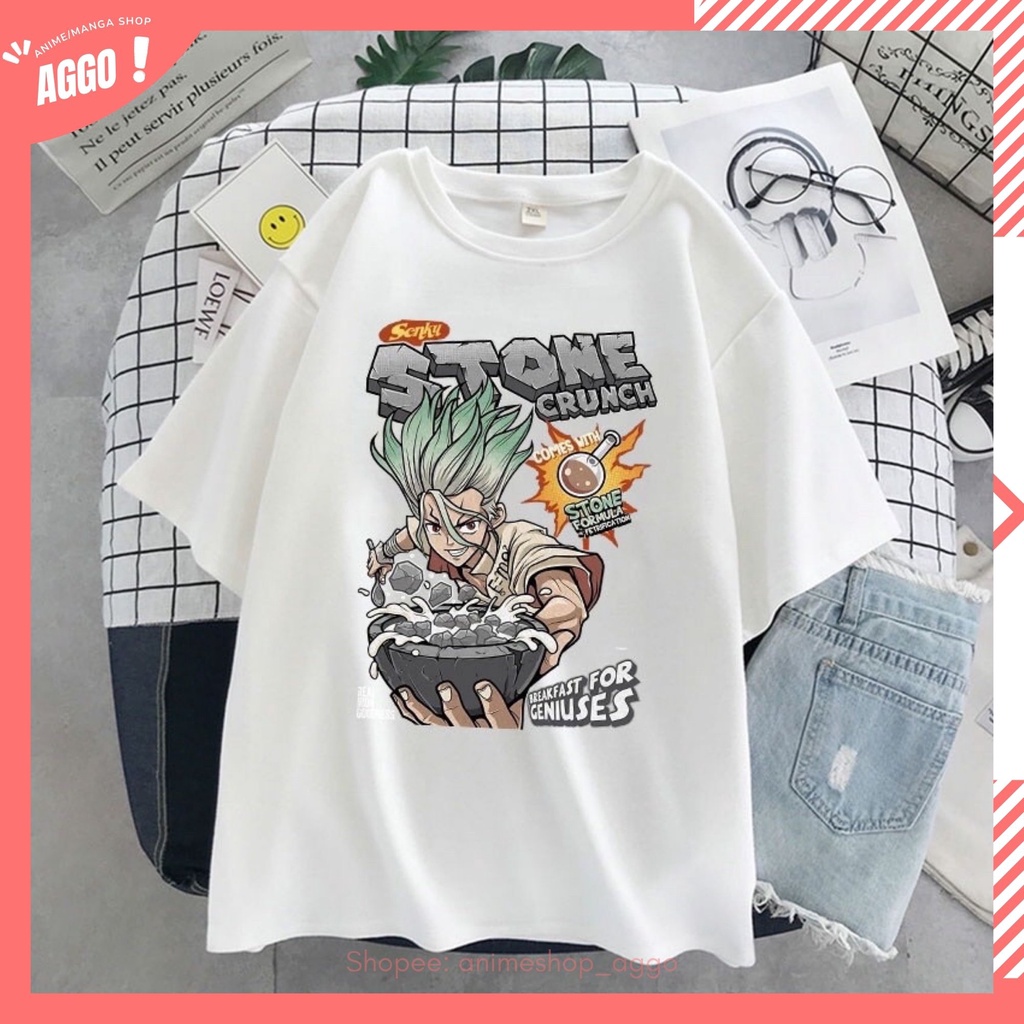 Áo Thun Tay Lửng Anime Attack On Titan, Demon Slayer Kimetsu no Yaiba , Dr. Stone Nam Nữ Đủ Size Cực HOT