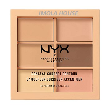 [Hàng USA] BẢNG TẠO KHỐI, CHE KHUYẾT ĐIỂM 6 Ô NYX 1.5G CONCEAL CORRECT CONTOUR PALETTE