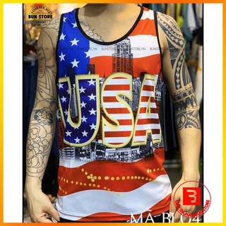 [TRỢ GIÁ] Áo ba lỗ lưới in Hình 3D - Tank top GYM, áo thể thao, áo nhóm - BunStore