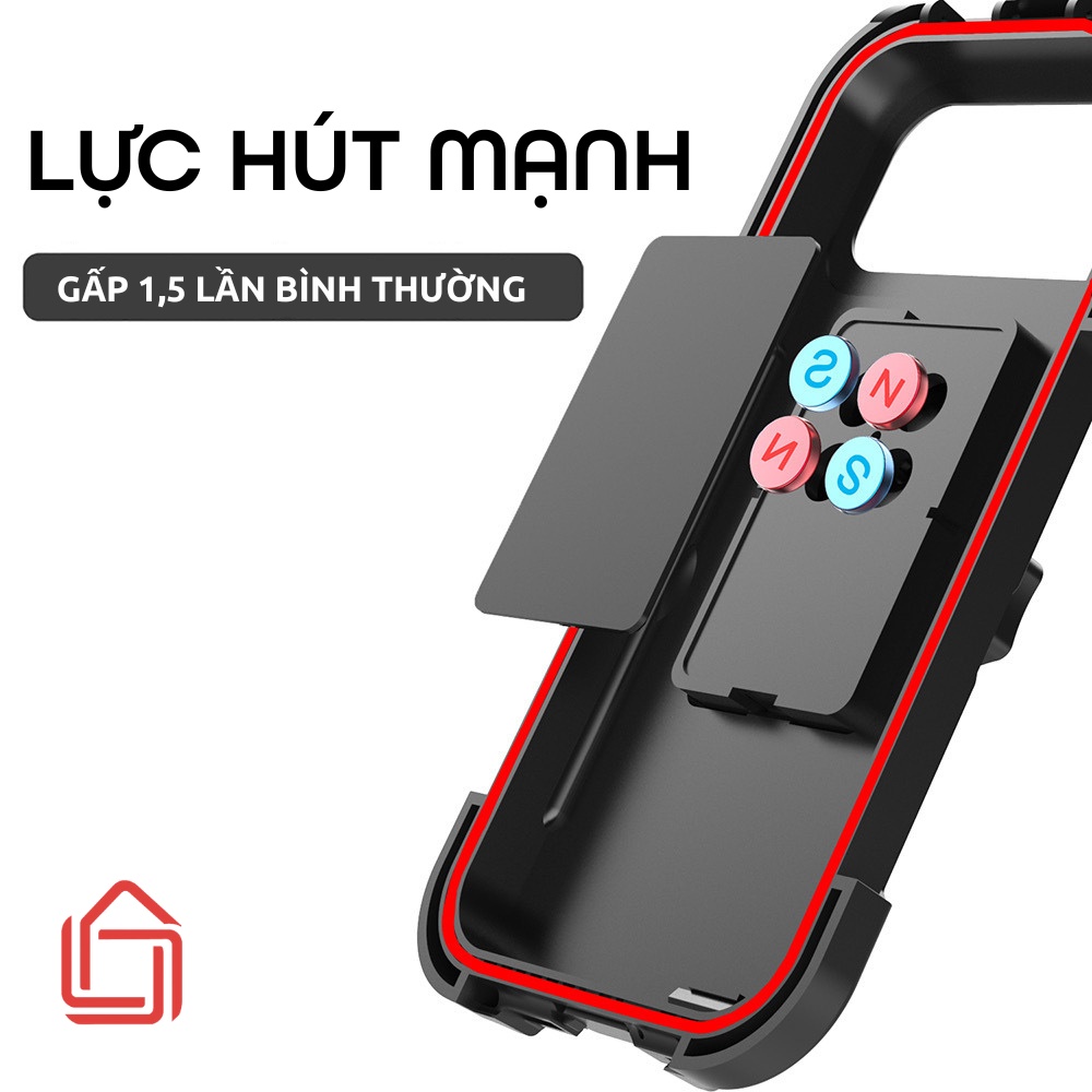 Giá đỡ điện thoại thông minh chống nước, Kẹp đỡ điện thoại công nghệ cao cấp xoay 360 độ, điều chỉnh độ cao