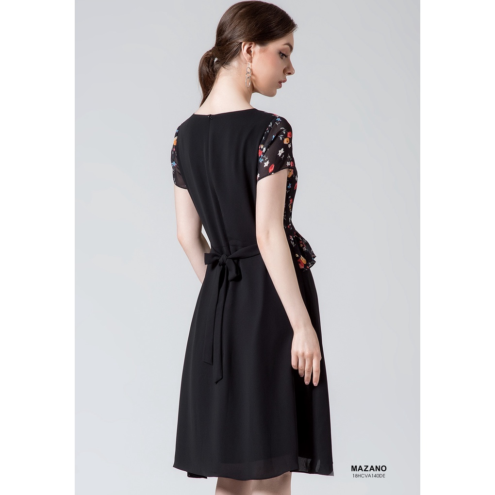 Váy hoa peplum chất Hàn cách điệu MAZANO MS 18HCVA140HA chất liệu vải Hàn thích hợp mặc đi làm, đi chơi
