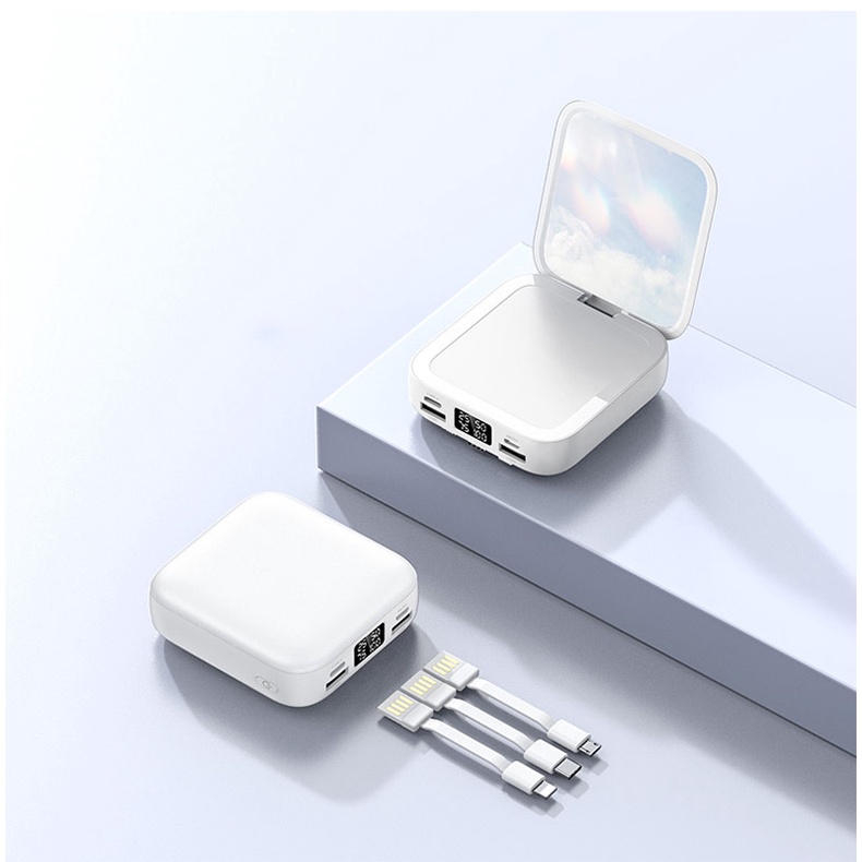 Sạc dự phòng Mobifone cho iphone, samsung, dung lượng 10.000mAh, kèm gương đa năng, sạc siêu nhanh, tặng dây sạc