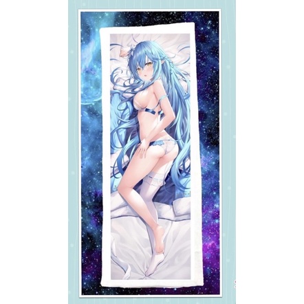 Gối ôm ngủ Yukihana Lamy-Hololive đai 40cm x1m/ dakimakua Vtuber Yukihana Lamy