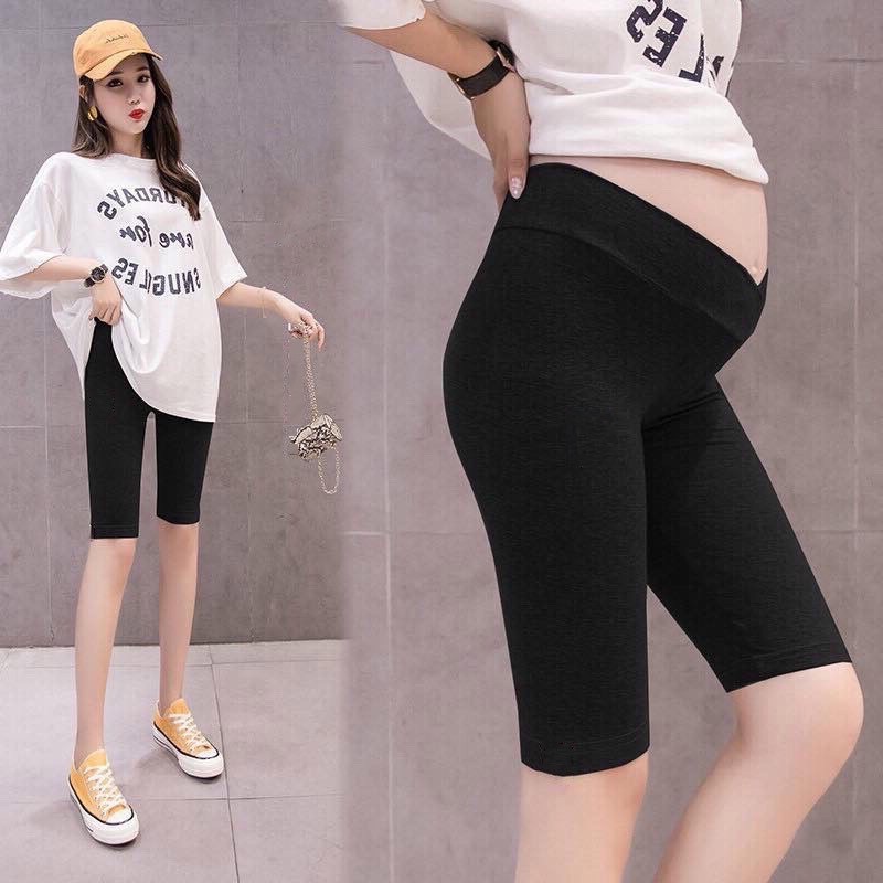 Quần bầu lửng legging Chicmom có đạp bụng, chun chỉnh bụng, chất mềm mịn, co giãn tốt