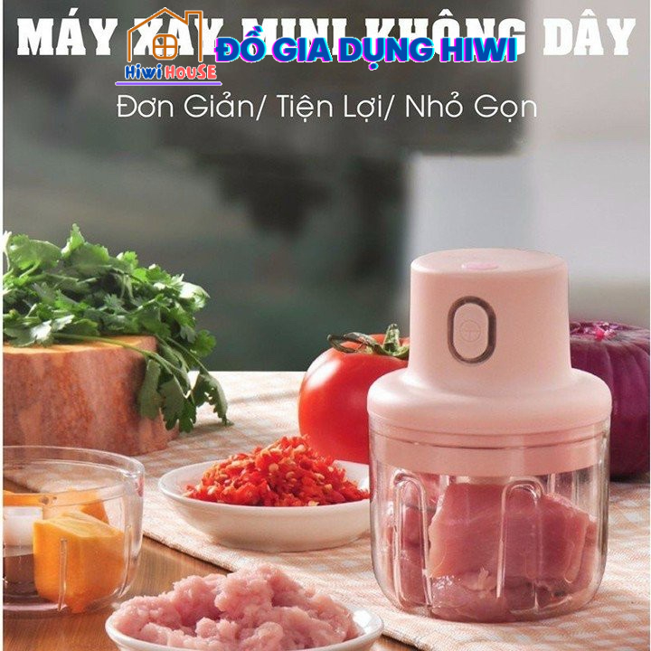MÁY SAY TỎI ỚT BẰNG ĐIỆN 250ML CÓ CỔNG USB