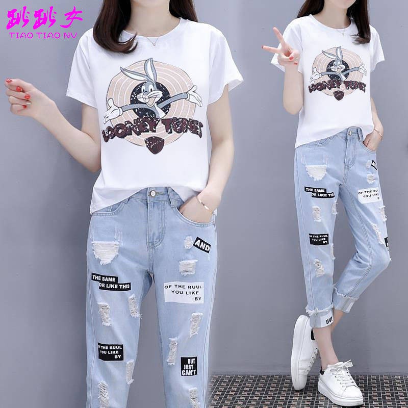 chân váy denim chữ a  Ái Phông Ngắt Tay Mộc Mảnh / Phù hợp + Quang Jean Rát Đá