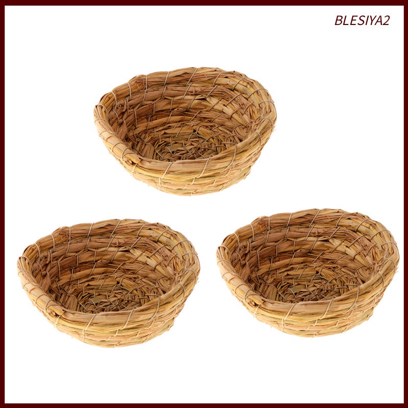 Set 3 tổ chim bằng rơm đan tay cho chim bồ câu