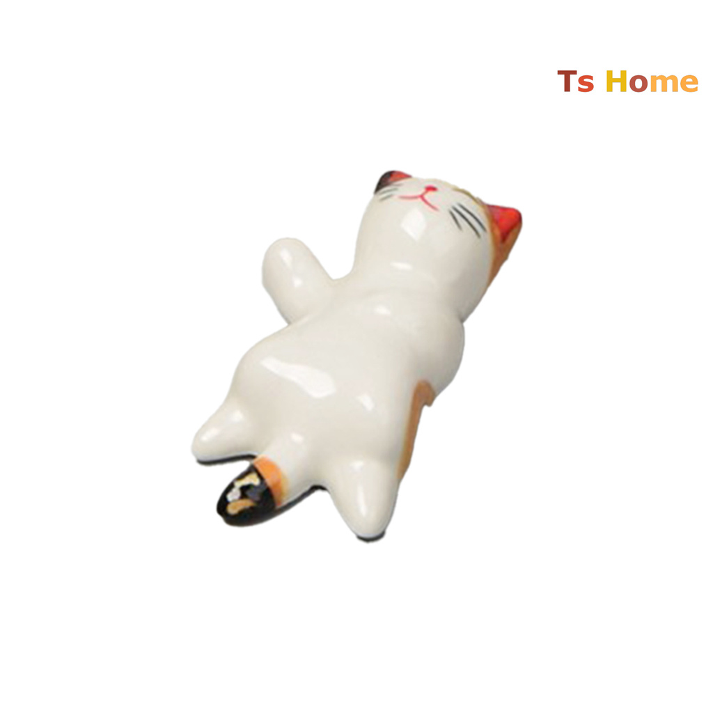 Đồ Gác Đũa Hình Mèo Hoạt Hình Bằng Sứ