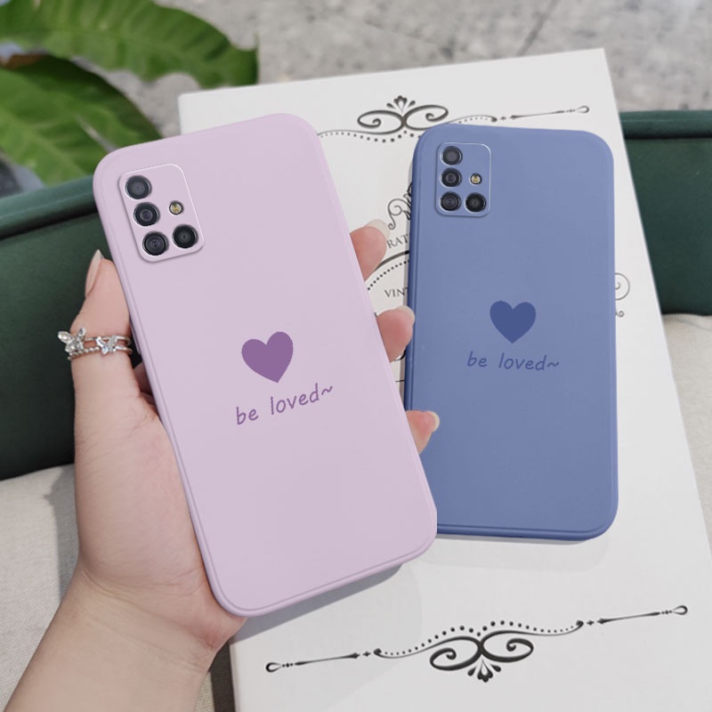Ốp Điện Thoại Silicon Dẻo Họa Tiết Trái Tim Đơn Giản Thời Trang Cho Samsung Galaxy A71 A51 4G A21S A31 A41
