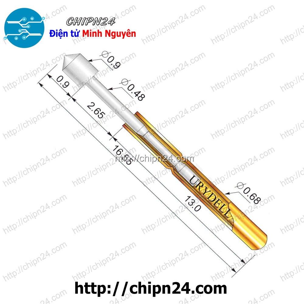 [3 CÂY] Kim test mạch P50-E2, đường kính ống kim 0.68mm, đầu hinh nón