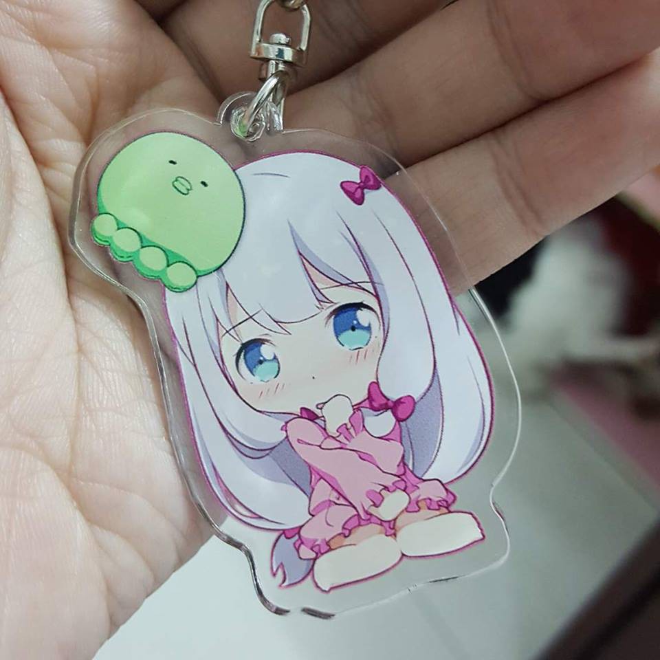 Móc khoá anime mica acrylic Sora & Sagiri (6cm)