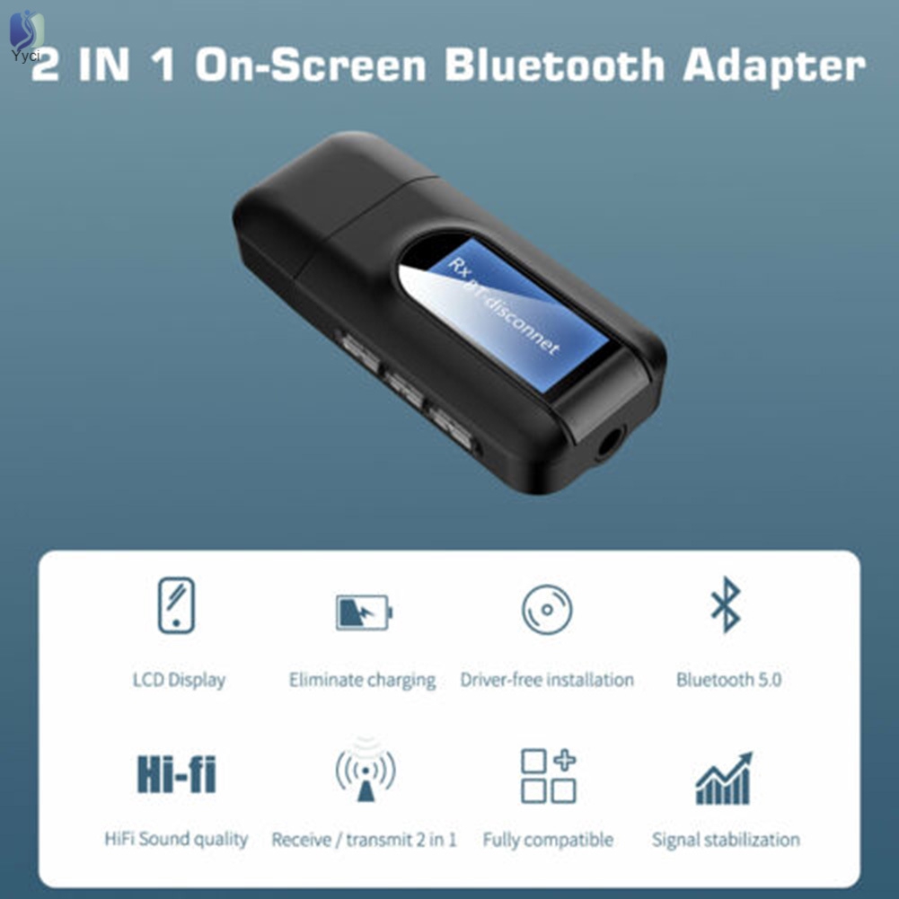 Bộ Thu Phát Bluetooth 5.0 Màn Hình Lcd 3.5mm Kèm Phụ Kiện Cho Laptop | BigBuy360 - bigbuy360.vn