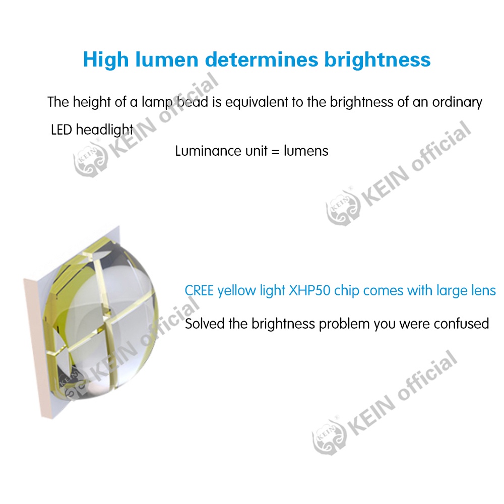 KEIN Set 2 Đèn Pha Led H4 4300k 6000k Xhp50 104w H3 881 Chuyên Dụng Cho Xe Hơi H1 H7 H8 H9 H11 9005 HB3 9006 HB4