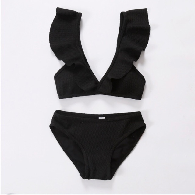 Đồ bơi My Bikini bèo vạt 2 mảnh màu đen (có sẵn)