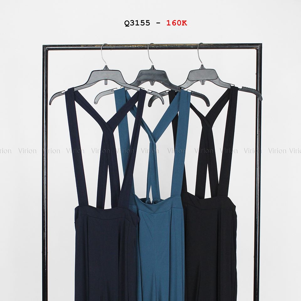 Q3155 - Yếm quần cullotes xuất Nhật, trơn