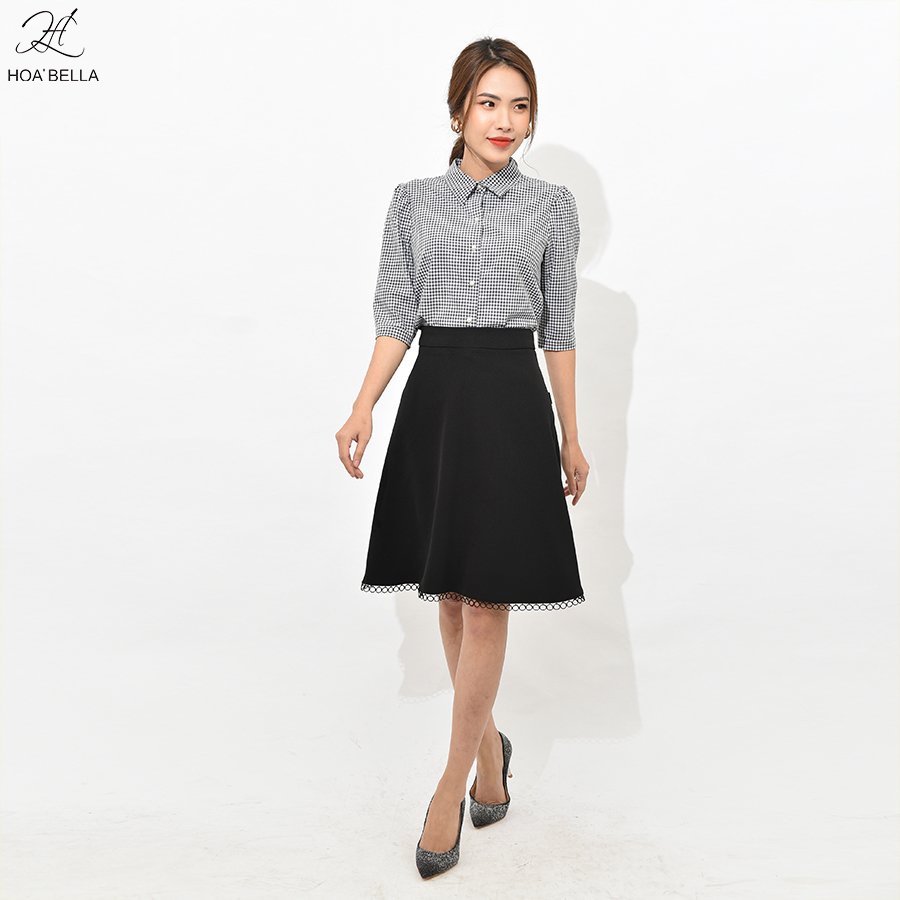 [Mã LT50 giảm 50k đơn 250k] Chân Váy Xòe Phối Ren HOABELLA (CV81200) | BigBuy360 - bigbuy360.vn