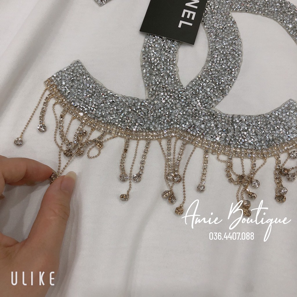 Áo Thun Nữ Áo Phông Nữ Pull Cha.nel Đính Đá Đơn Giản Sang Trọng | BigBuy360 - bigbuy360.vn