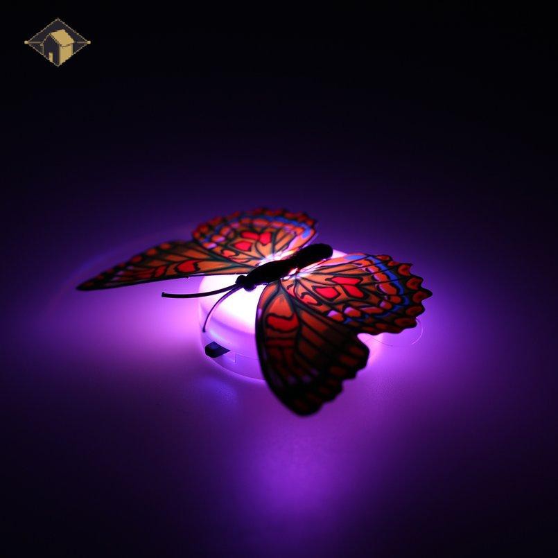 Đèn Ngủ Led Hình Bươm Bướm Nhiều Màu Sắc Lấp Lánh