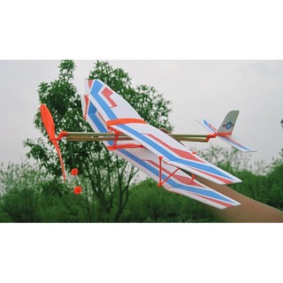 Bộ lắp ráp máy bay dây thun 2 tầng cánh