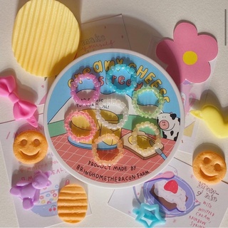 Nhẫn hạt cườm đơn giản một màu pastel