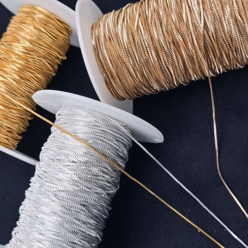 Dây Chuỗi Túi Đồng 1m diy Màu Vàng Đồng Siêu Mịn Chịu Nhiệt Độ Cao Làm Phụ Kiện Trang Sức diy