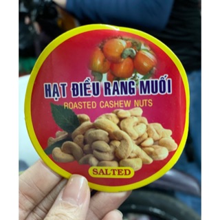 100 cái tem hạt điều rang muối hình tròn decan