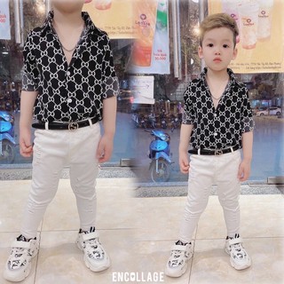 Áo sơ mi lụa cho bé trai