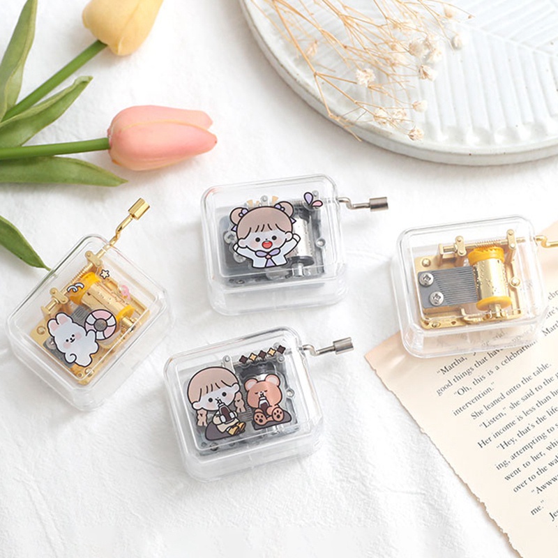Hộp Nhạc Nhựa Acrylic Trong Suốt Sáng Tạo