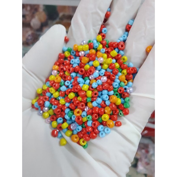 Bịch 20g hạt nhựa acrylic nhiều màu lựa chọn 3li làm trang sức