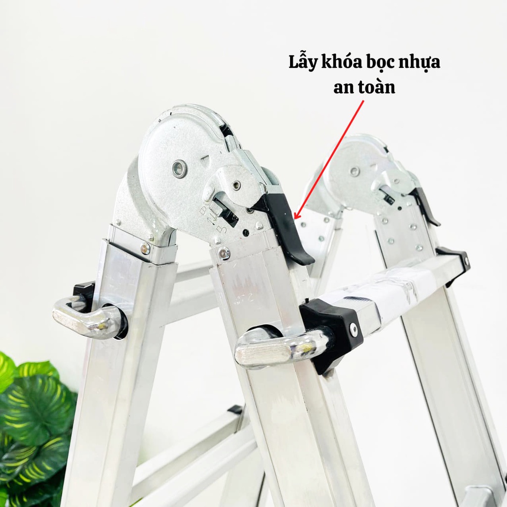 Thang nhôm chữ A rút lồng SUMIKA SKM403 chữ A 1.5m, chữ I 3m. Thang nhôm gấp trượt, thang đa năng Sumika Bảo hành 2 năm