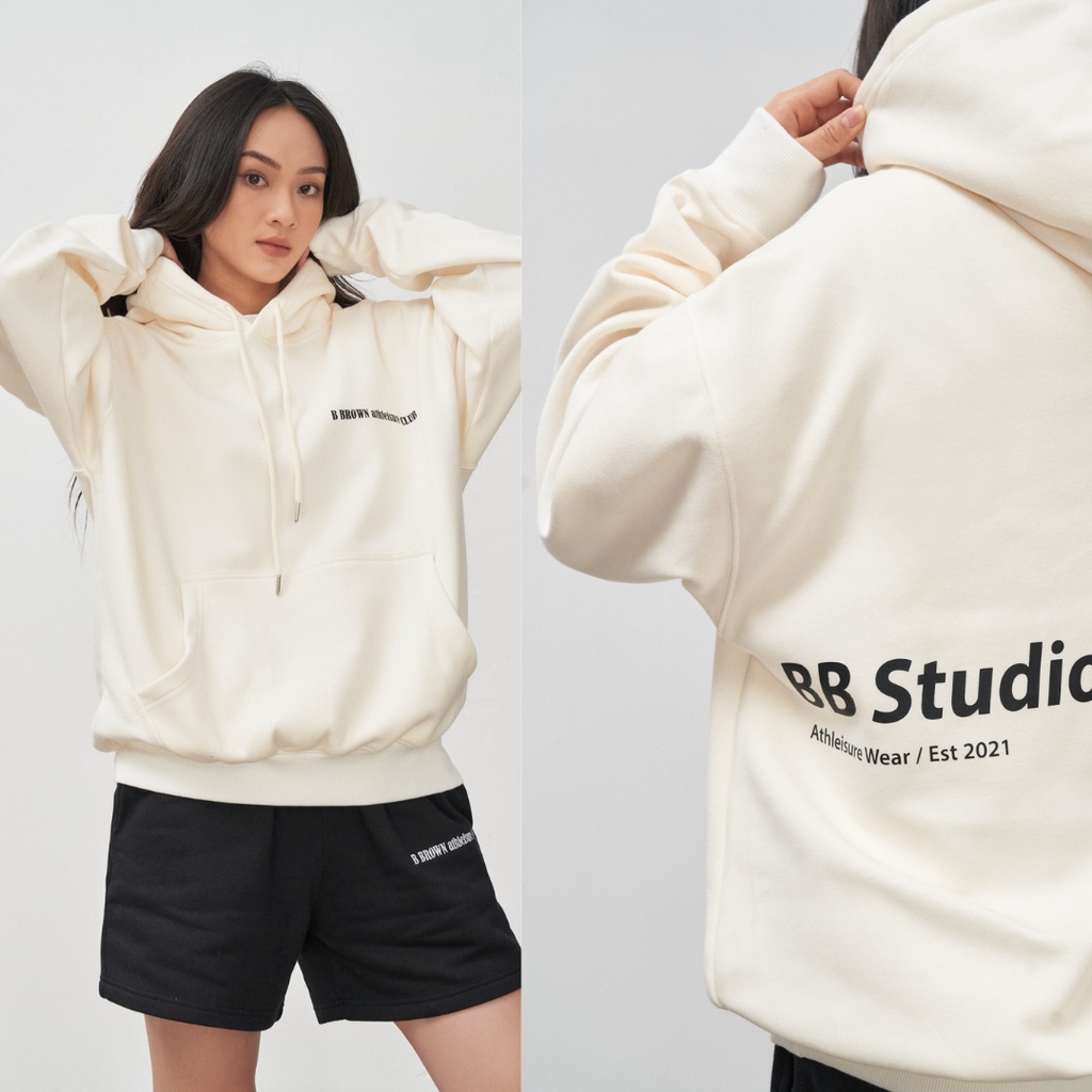 Áo Hoodie nỉ bông Local Brand cao cấp, form unisex cho nam nữ, thương hiệu B Brown