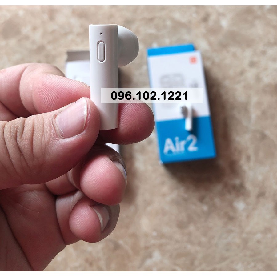 Tai Nghe bluetooth 5.0 Air 2 TWS Tự Động Kết Nối, Siêu Nhẹ, Dùng Cho Cả Android &amp; IOS - Nghe nhạc 4h