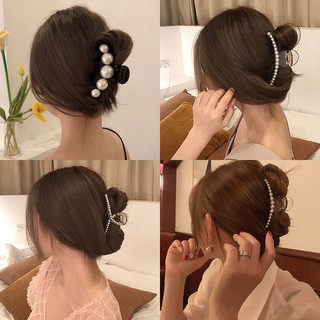 Kẹp Tóc Càng Cua Đính Hạt Trai Phong Cách Sang Chảnh - Thao Le Accessories