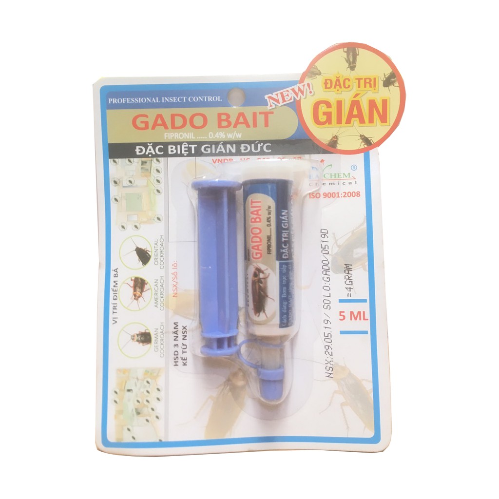 Bã diệt gián lan truyền chết cã tổ GADO BAIT ( Ống 5ml )