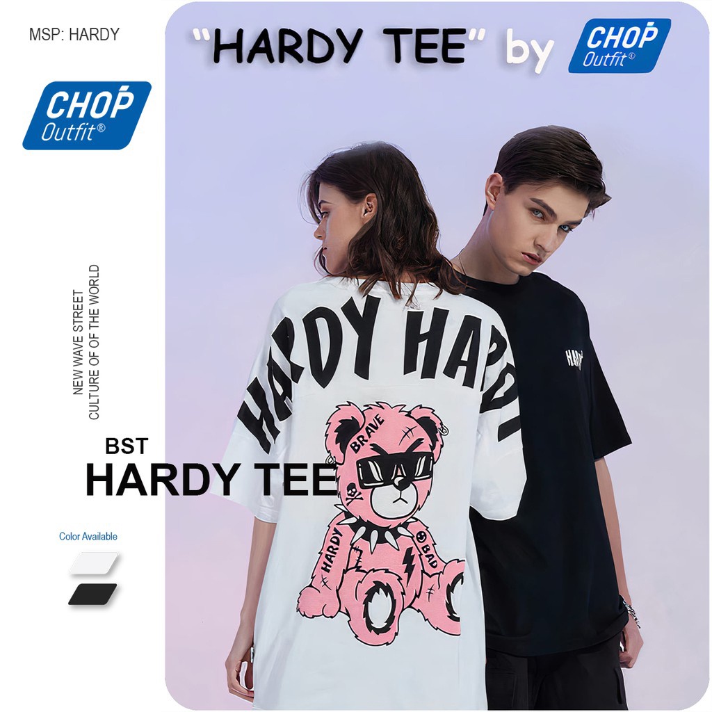 Áo Thun Tay Lỡ Form Rộng Chóp Outfit Hardy Hardy Dáng Rộng Cá Tính Cho Nam Nữ-CHop09